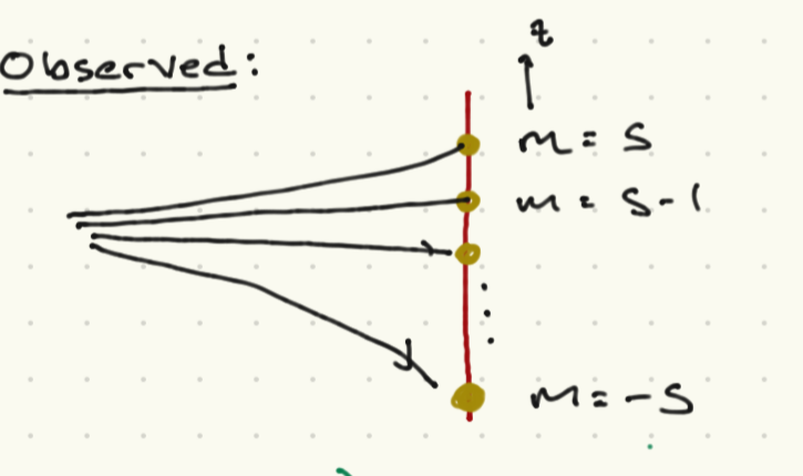 Result of Stern-Gerlach experiment